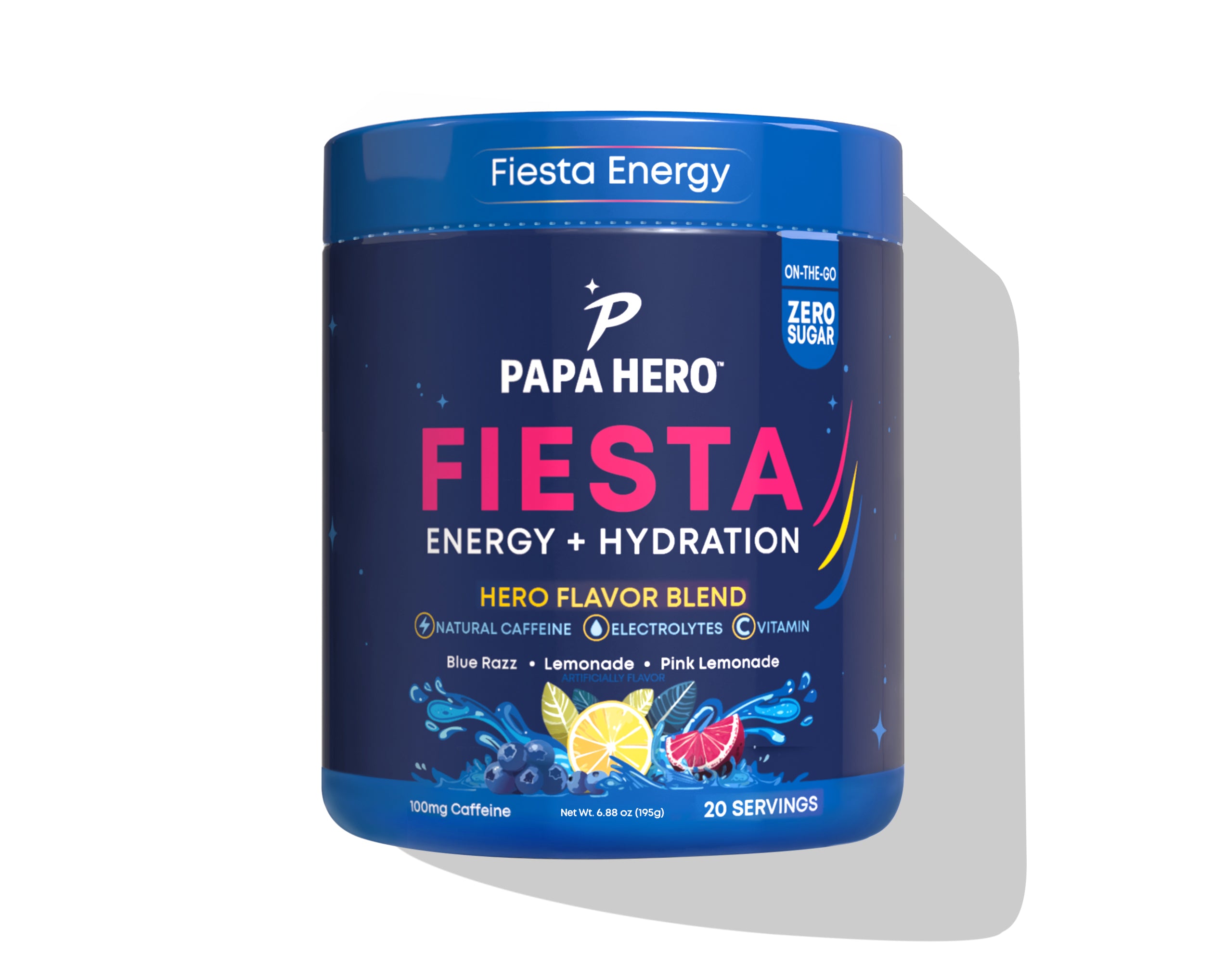 FIESTA Energy Powder – PAPA HERO sugar-free hydration