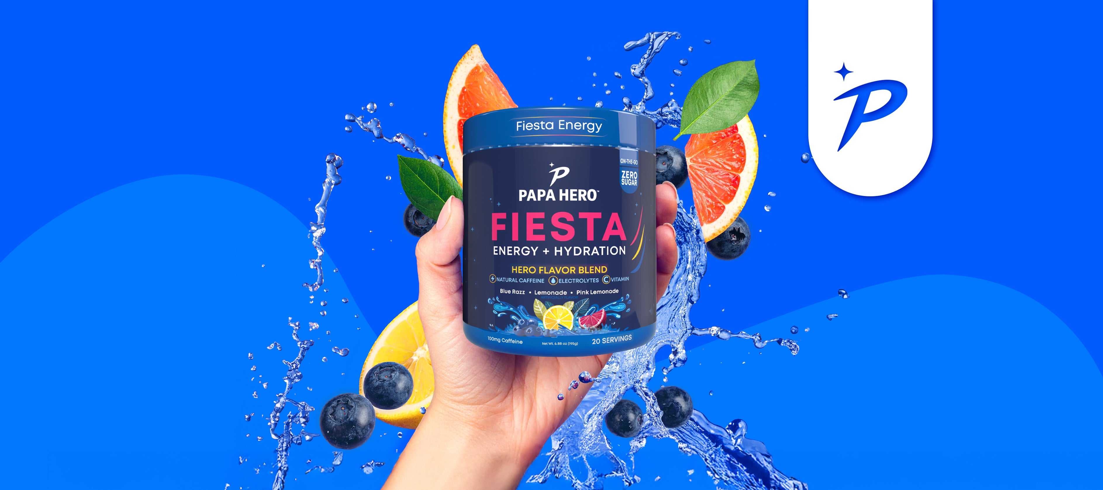 FIESTA Energy Powder – PAPA HERO sugar-free hydration